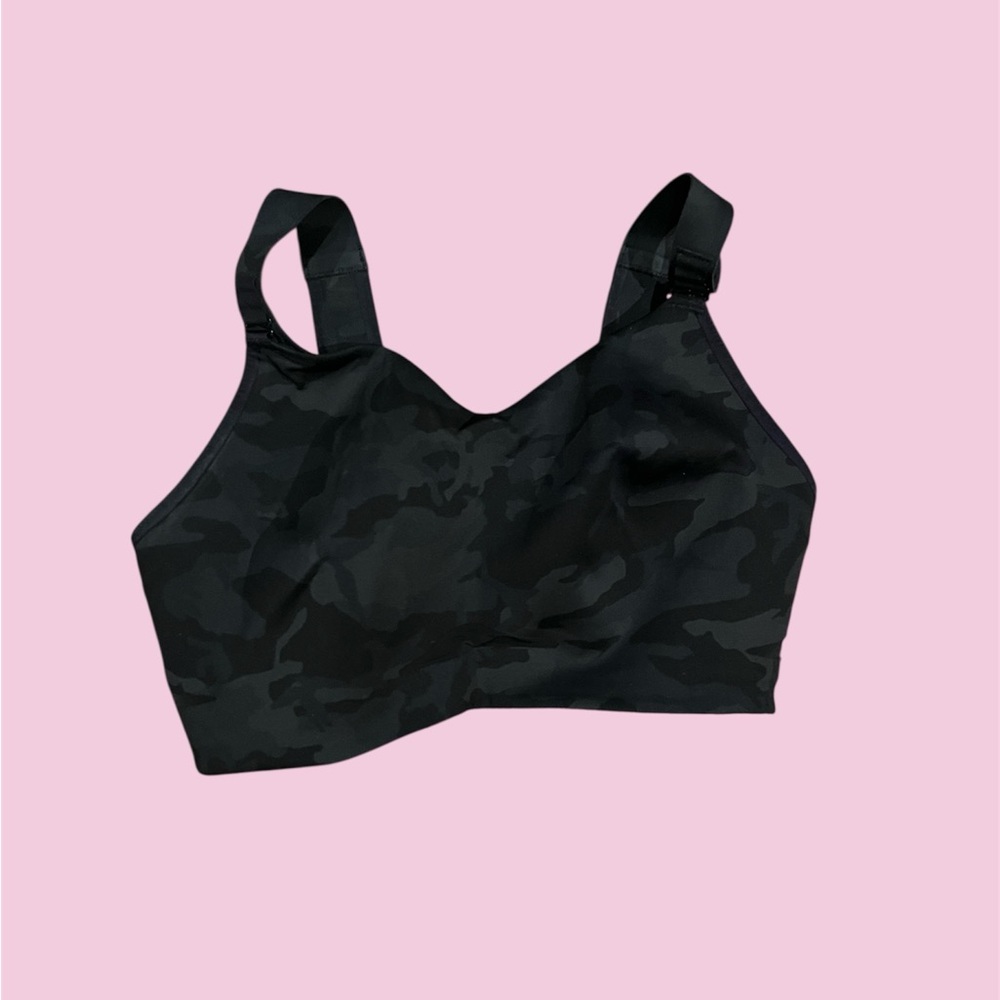 Lululemon Black Camo Comfort Wireless Bra